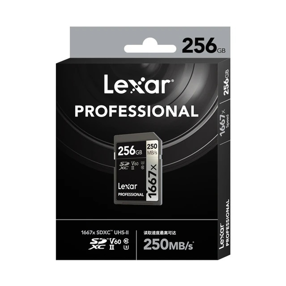 Карта памяти LEXAR Professional 1667x SDXC UHS-2 U3 V60 256 ГБ