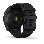 Часы Garmin Fenix 7X Solar титановый серый с черным ремешком