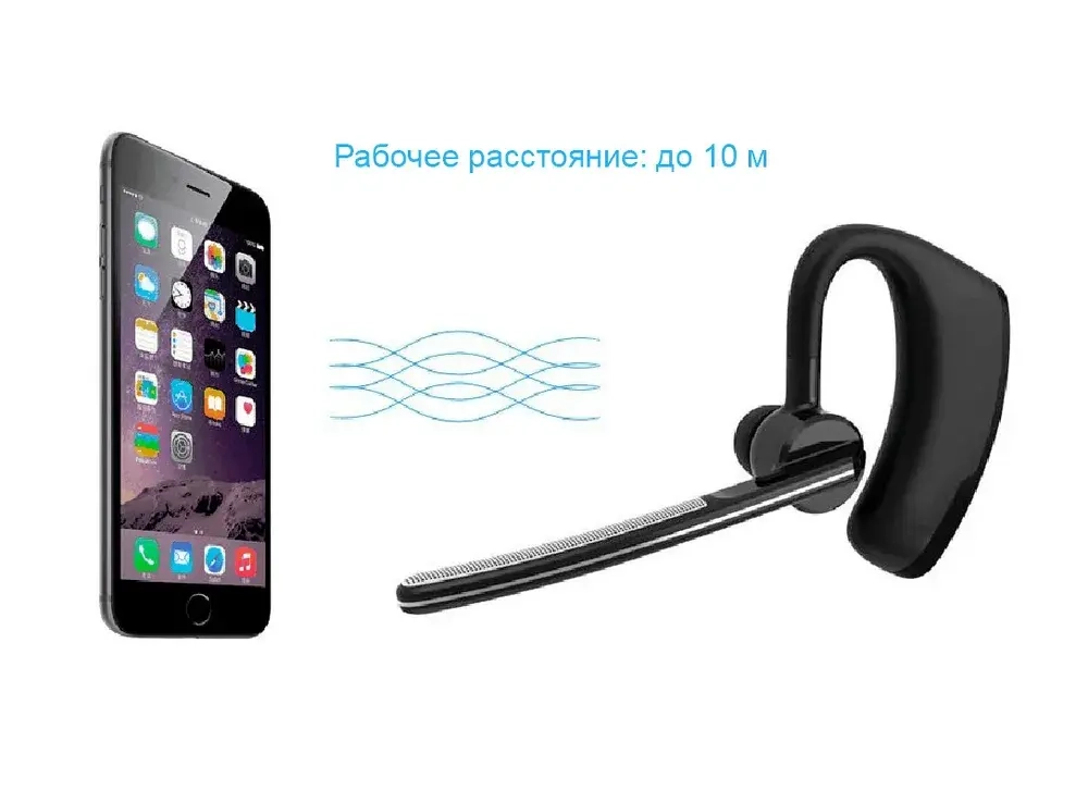 Беспроводная Bluetooth гарнитура Taymlux К6 черная