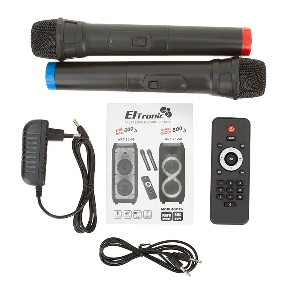Портативная колонка Eltronic 20-58 DANCE BOX 500 Black
