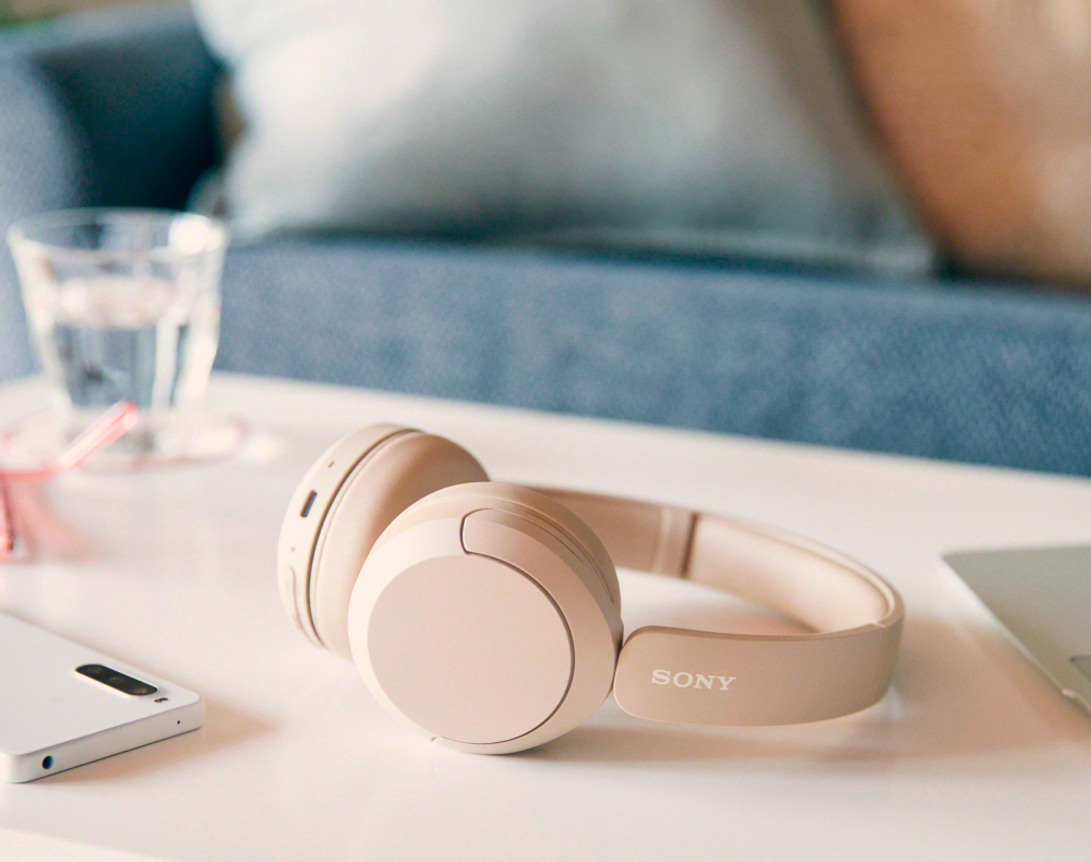 Наушники Sony WH-CH520 беспроводные, бежевые