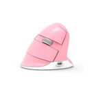 Беспроводная вертикальная мышь Delux KM-M618 Mini Pink