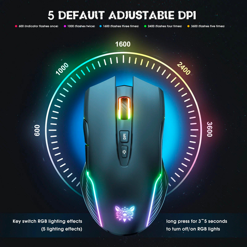 Беспроводная игровая мышь Onikuma CW905 Wireless черный