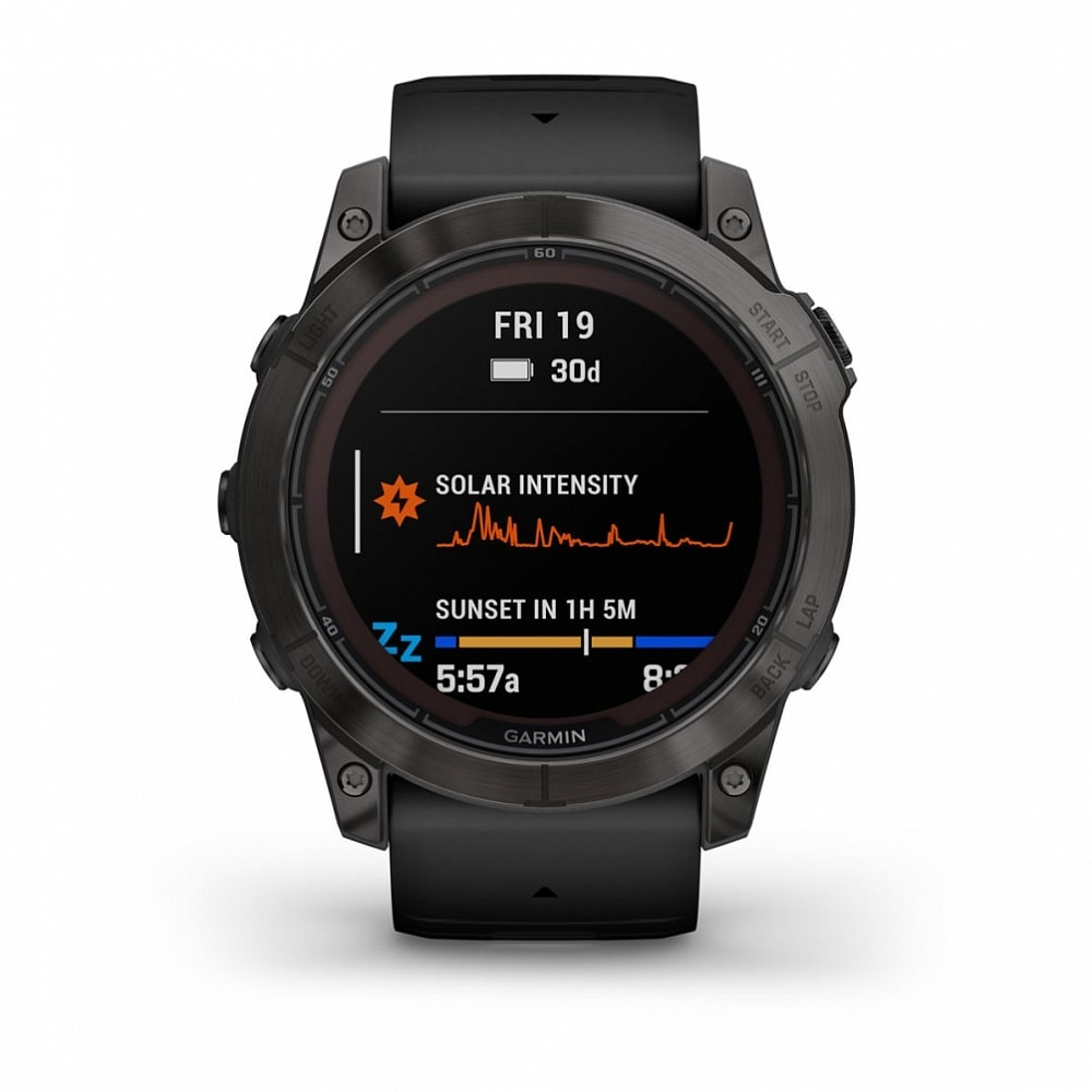 Смарт-часы Garmin Fenix 7X PRO Sapphire Solar серый с черным ремешком (010-02778-11)