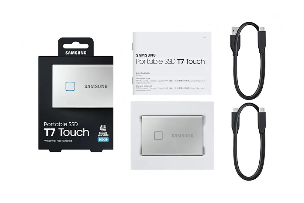 Внешний SSD диск Samsung T7 Touch 500ГБ (MU-PC500S)