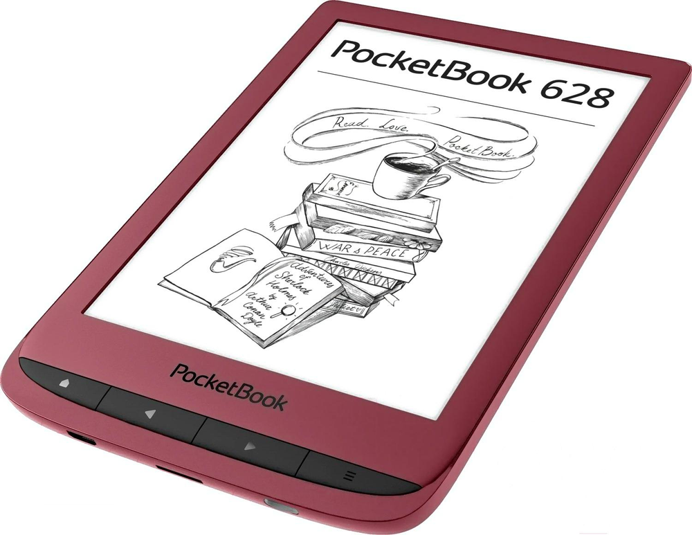 Электронная книга PocketBook 628 красный (PB628-R-CIS)
