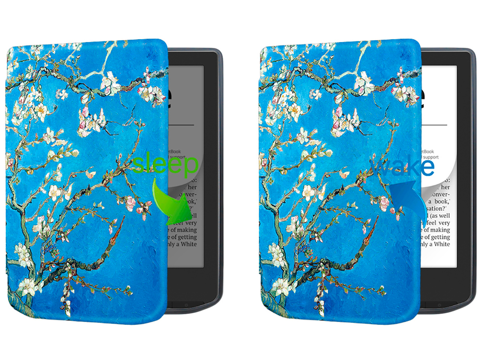 Электронная книга PocketBook 634 Verse Pro Azure с чехлом ReaderONE Sakura