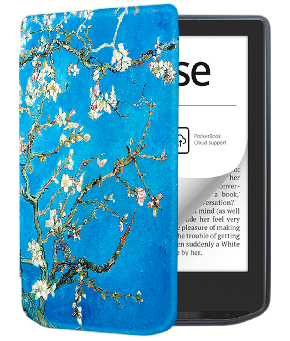 Электронная книга PocketBook 634 Verse Pro Azure с чехлом ReaderONE Sakura
