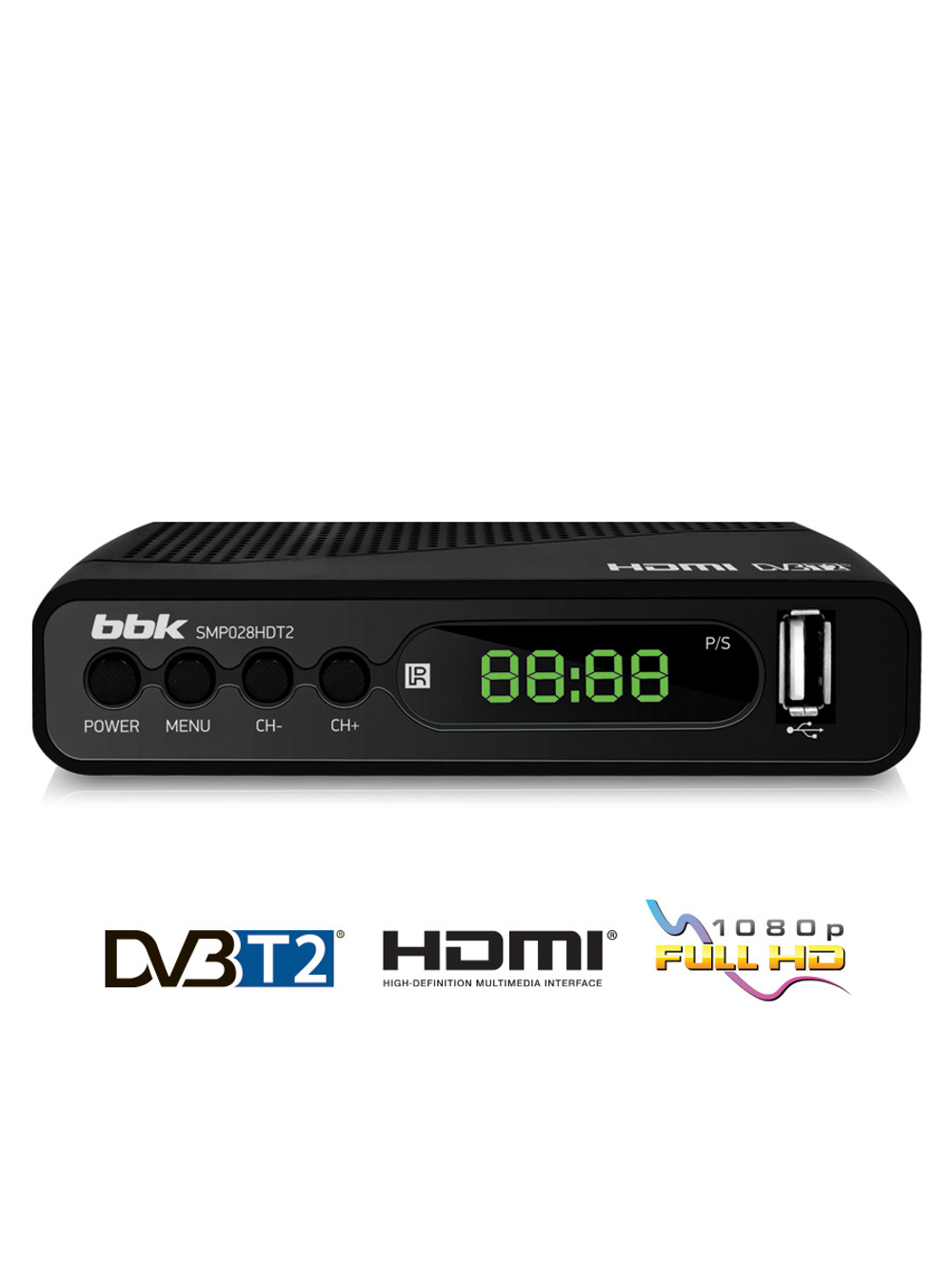 DVB-T2 приставка BBK SMP028HDT2 Black