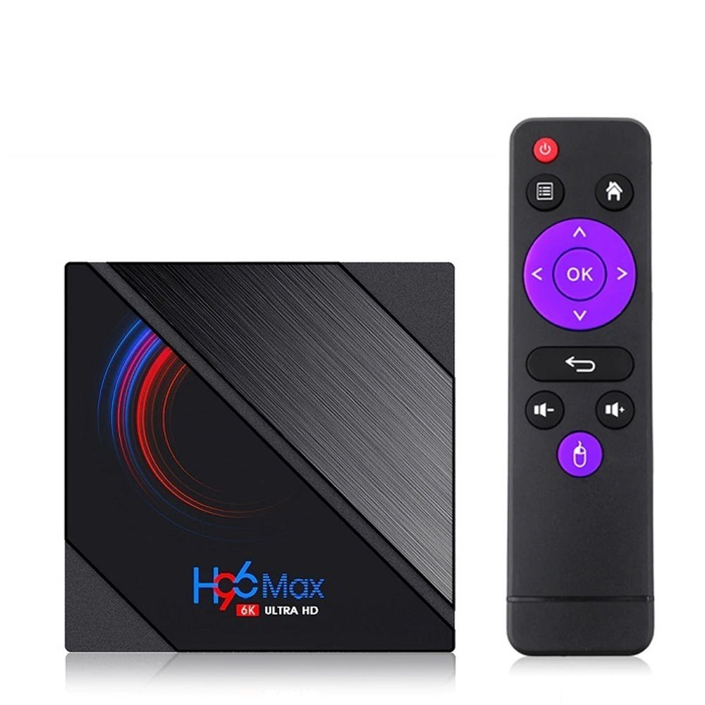 Smart-TV приставка OneTech H96 MAX H616 6К 4/32 Гб wi-fi 2.4 и 5.0 GHz Android 10.0