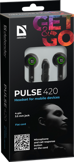 Наушники Defender Pulse 420 Green/Black