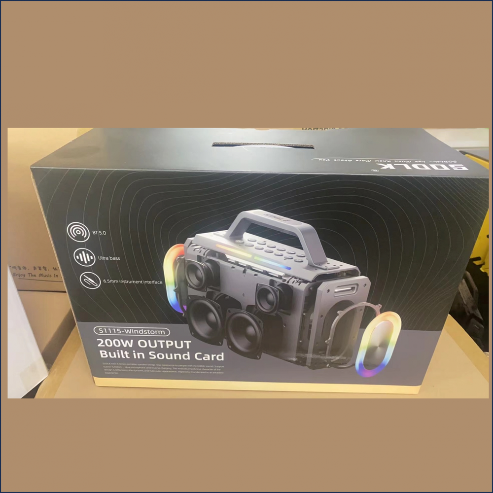 Портативная колонка Sodlk S1115 200W Grey