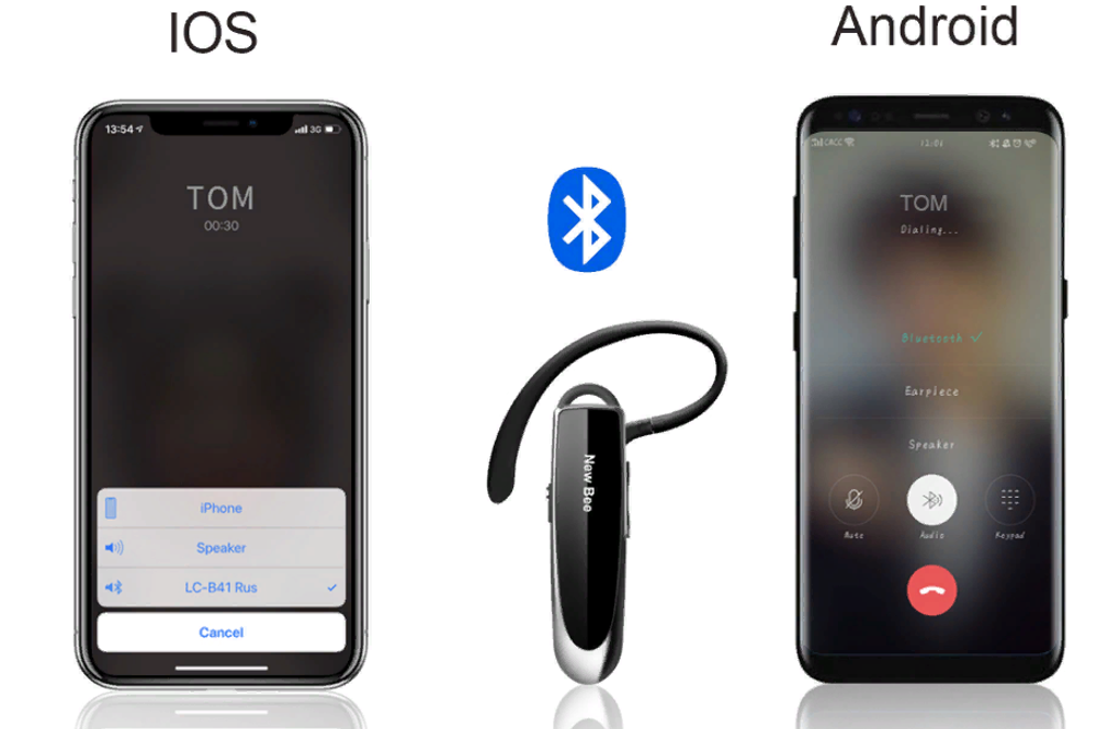 Беспроводная Bluetooth гарнитура New Bee LC-B41 с мощным аккумулятором