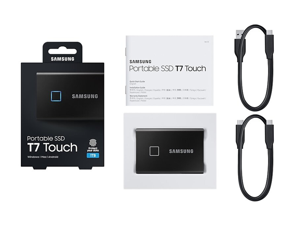 Внешний SSD диск Samsung T7 Touch 1ТБ (MU-PC1T0K)