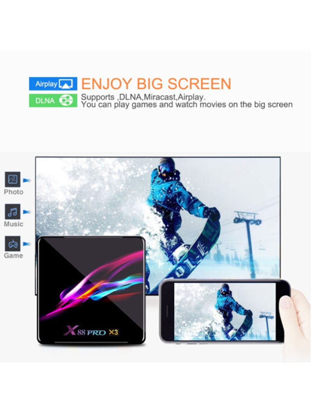 Андроид ТВ приставка для телевизора DGMedia X88 Pro s905X3 4/64 GB