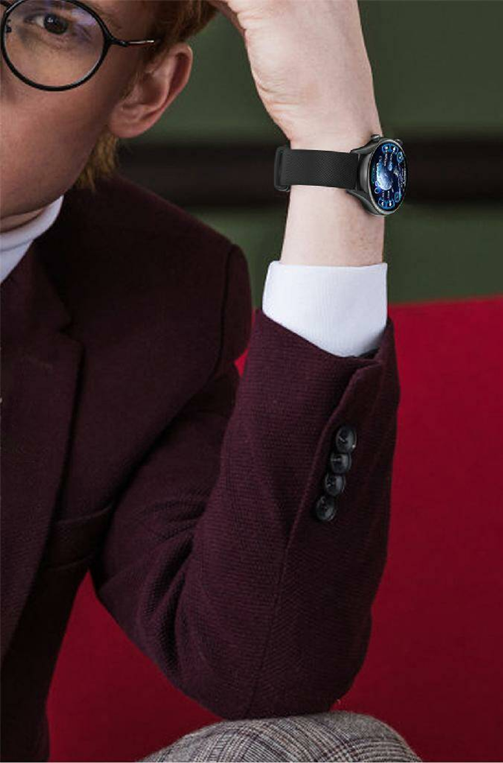 Умные часы Colmi i20 Silicone Strap Black-Black