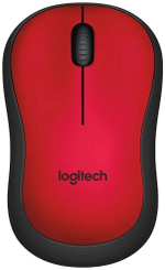 Беспроводная мышь Logitech M220 Silent Red/Black (910-004897)