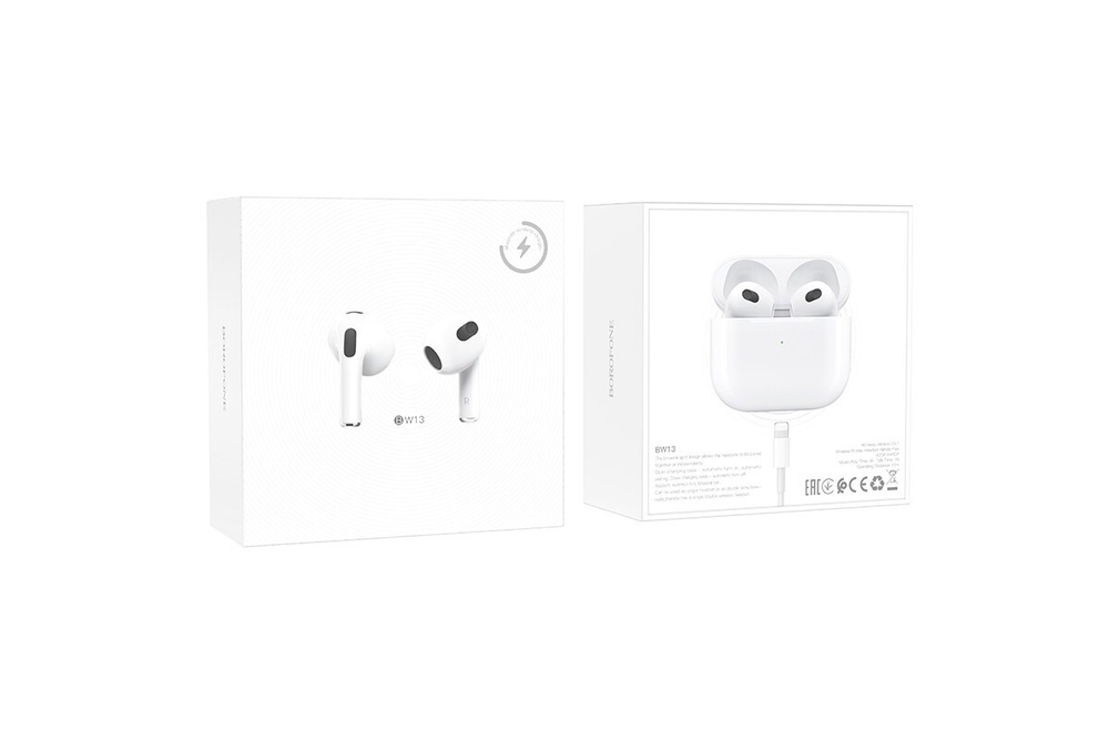 Беспроводные наушники Borofone BW03 Plus белые