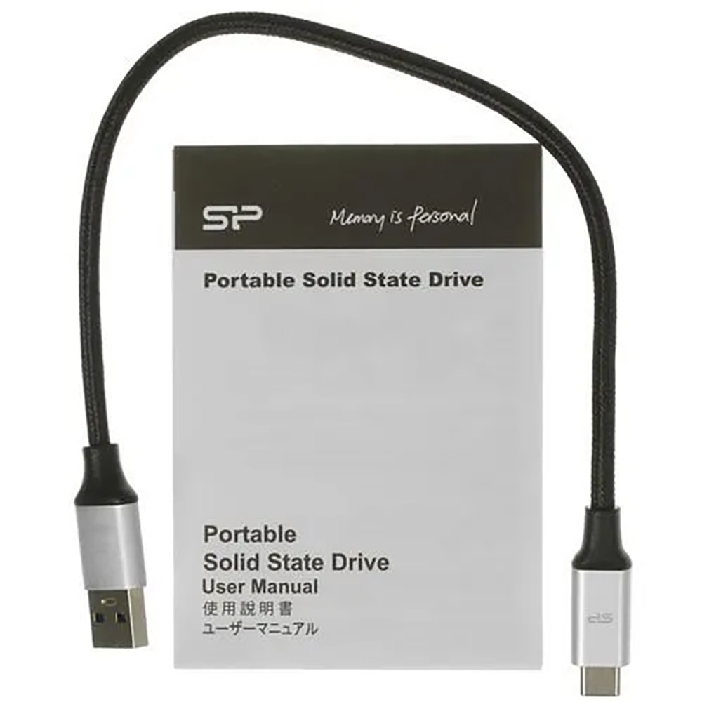 Диск SSD внешний Silicon Power PC60 2TB, External, USB 3.2, чёрный