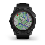 Часы Garmin Fenix 7X Solar титановый серый с черным ремешком