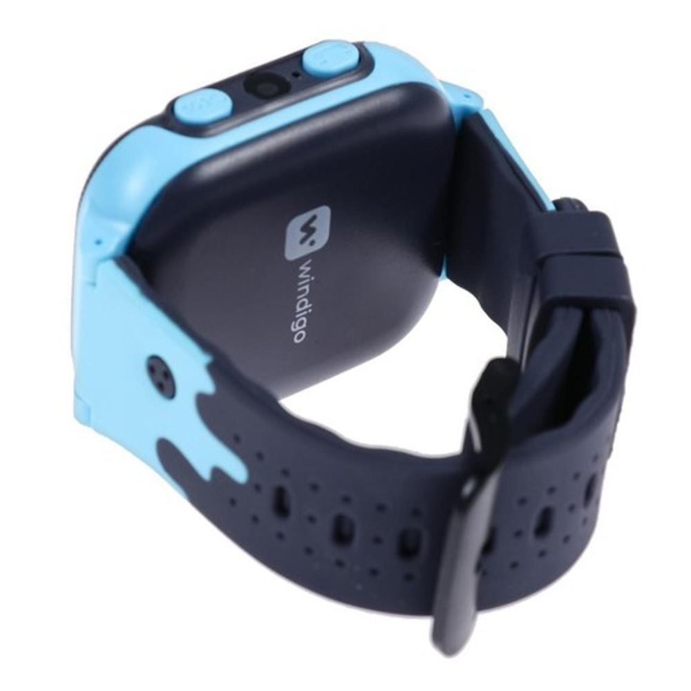 Детские смарт-часы Windigo AM-15, 1.44", 128x128, SIM, 2G, LBS, камера 0.08 Мп, голубые