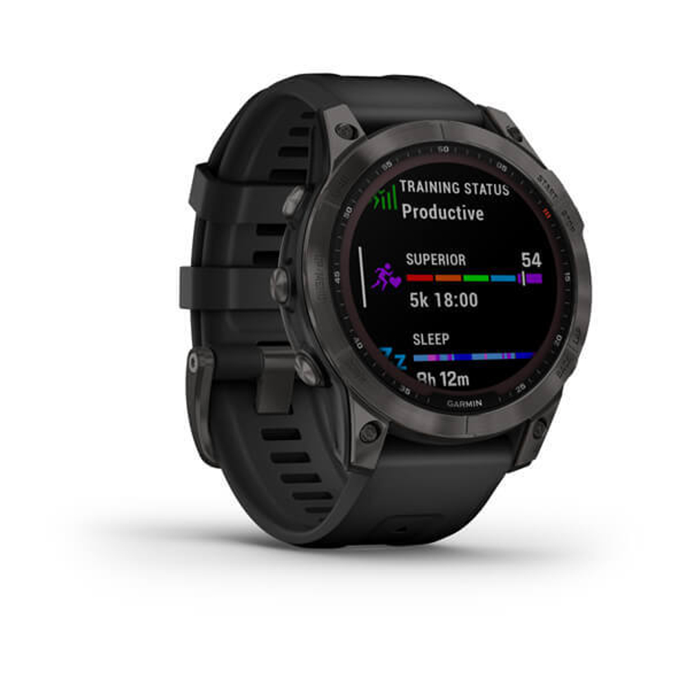 Умные часы Garmin Fenix 7S Pro Sapphire Solar Edition 42мм, 1.2&quot;, Wi-Fi, темно-серый