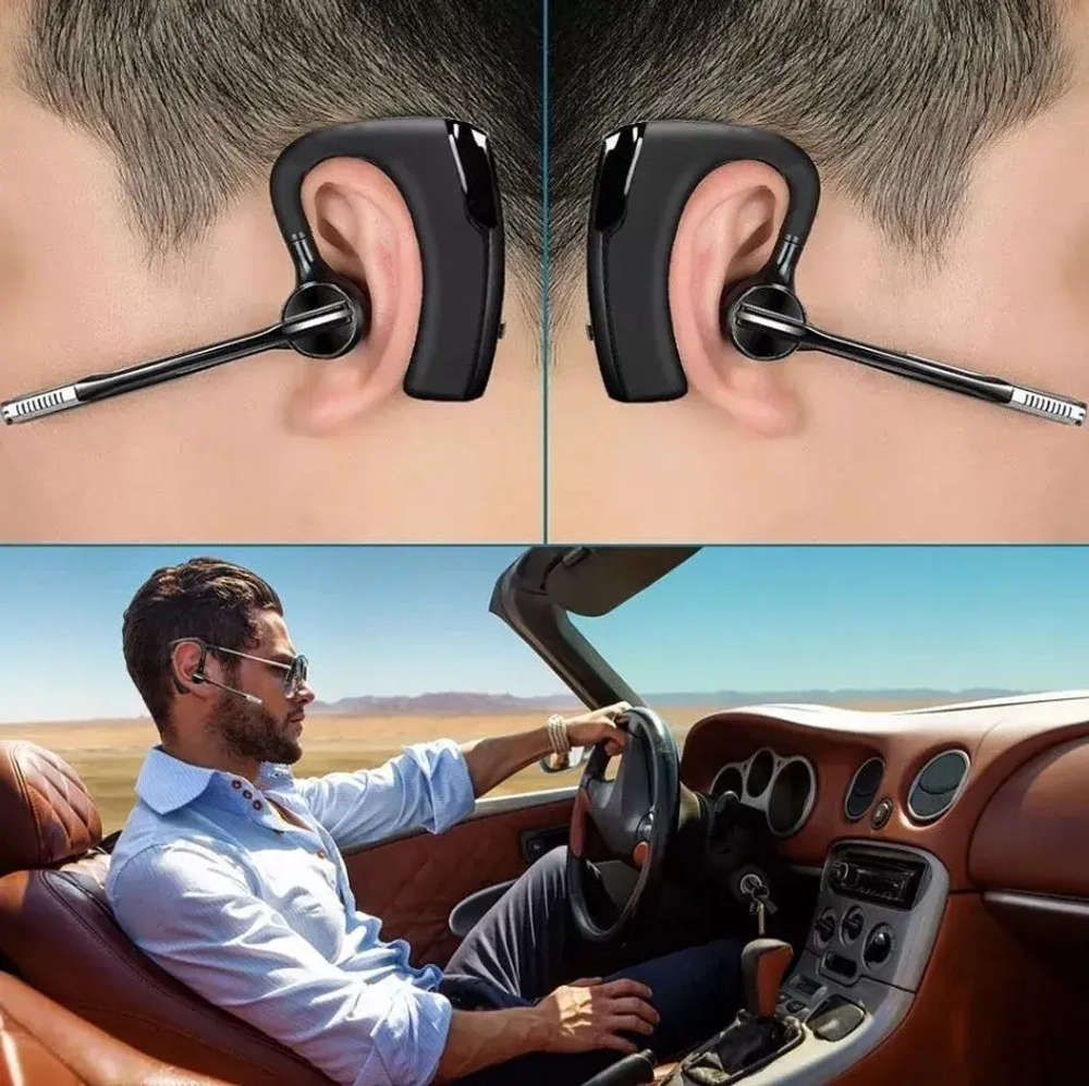 Беспроводная Bluetooth гарнитура Taymlux К6 PRO черная для 2-х смартфонов или телефонов