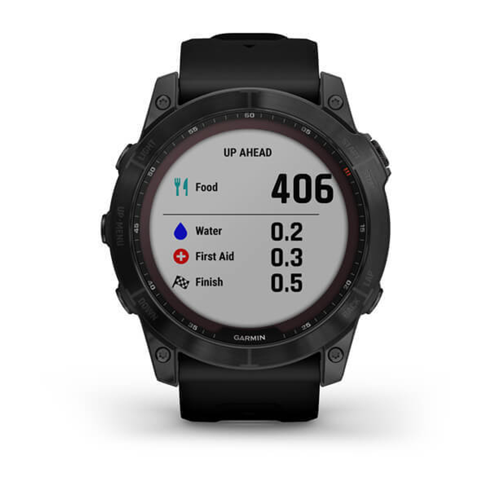 Часы Garmin Fenix 7X Solar титановый серый с черным ремешком