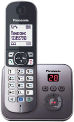 DECT телефон Panasonic KX-TG6821RUM серый