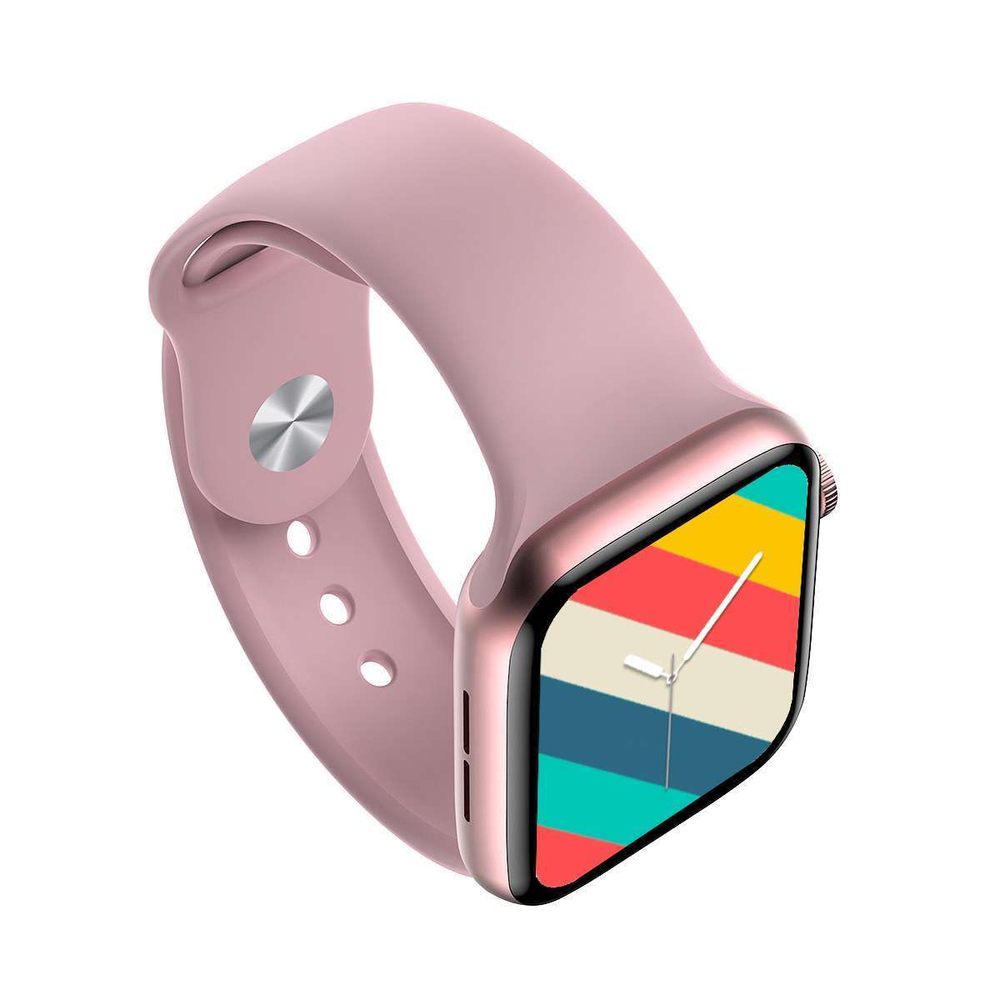 Смарт-часы Smart Watch MW17 Plus с Активным боковым колесиком и кнопкой (Розовые)