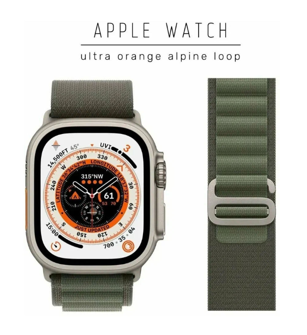 Умные часы  Apple Watch Ultra, 49 мм, L, Green Alpine MQEX
