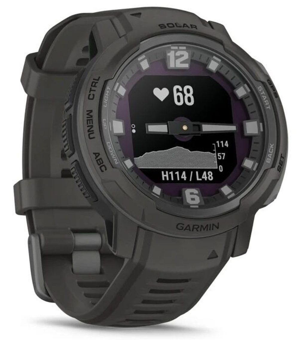 Наручные часы мужские GARMIN Instinct Crossover Solar черные
