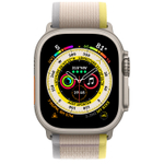Apple Watch Ultra GPS + Cellular 49mm Titanium Case with Yellow/Beige Trail Loop - M/L