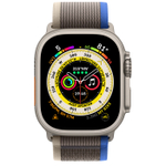 Apple Watch Ultra GPS + Cellular 49mm Titanium Case with Blue/Gray Trail Loop - M/L