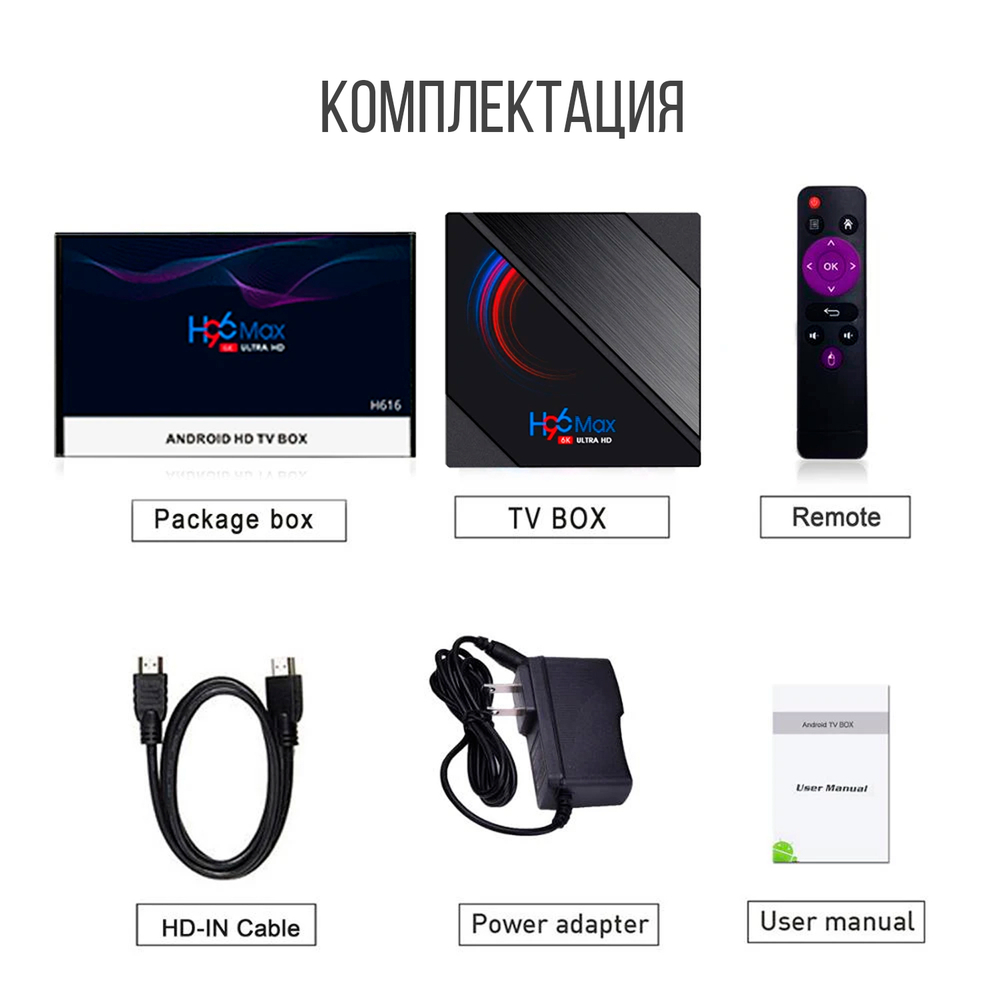 Смарт-приставка Everycom H96 Max H616 4/64