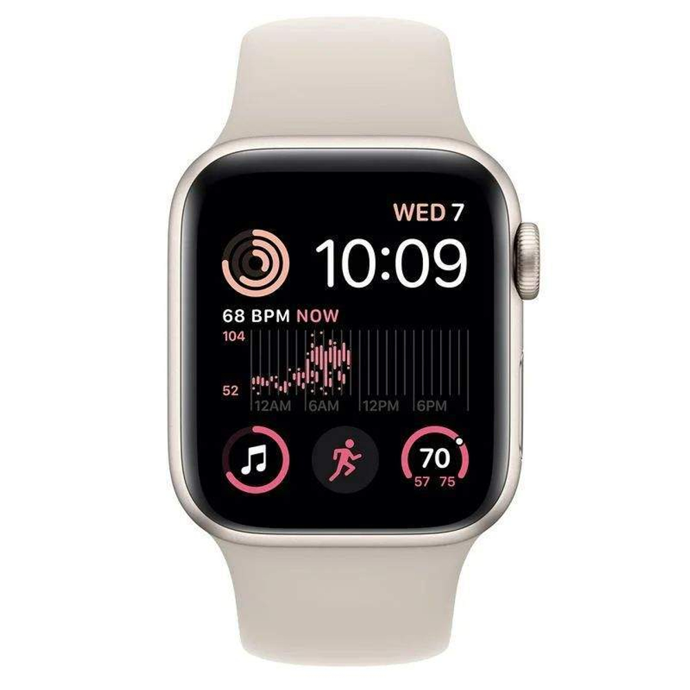 Смарт часы Apple Watch SE 44mm Starlight Aluminum/Sport M/L MNTE3