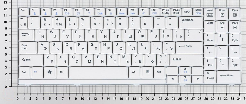 Клавиатура для LG R500 S510 P1 S1 U4 белая