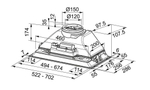 Вытяжка встраиваемая Franke FBI 525 XS серебристый