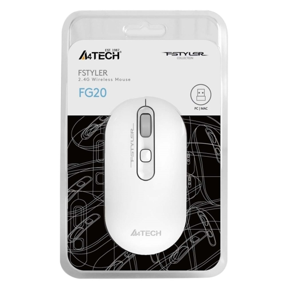 Беспроводная мышь A4Tech Fstyler FG20 White