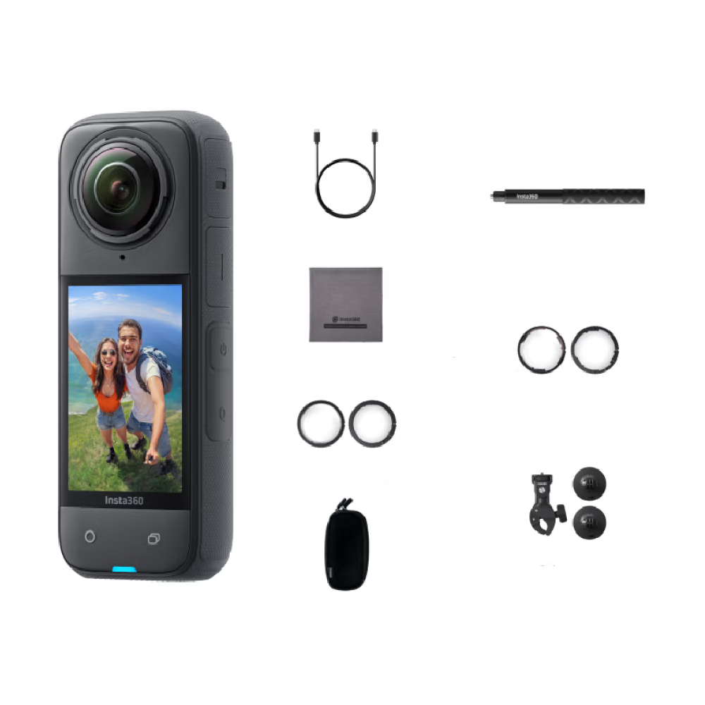Экшн-камера Insta360 X4, (Upgraded Motorcycle Bundle), черный
