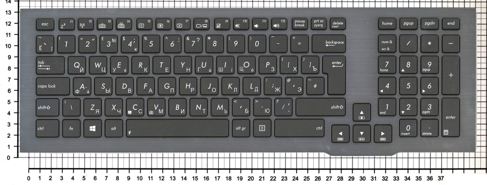 Клавиатура OEM для ноутбука Asus G75, G75V, G75VW, G75VX