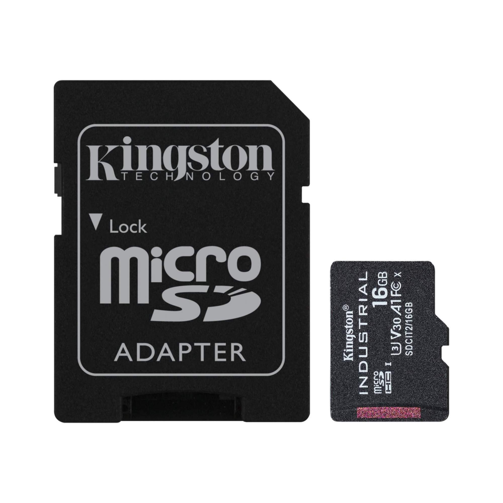 Карта памяти Kingston Industrial 16GB с адаптером, SDCIT2/16GB