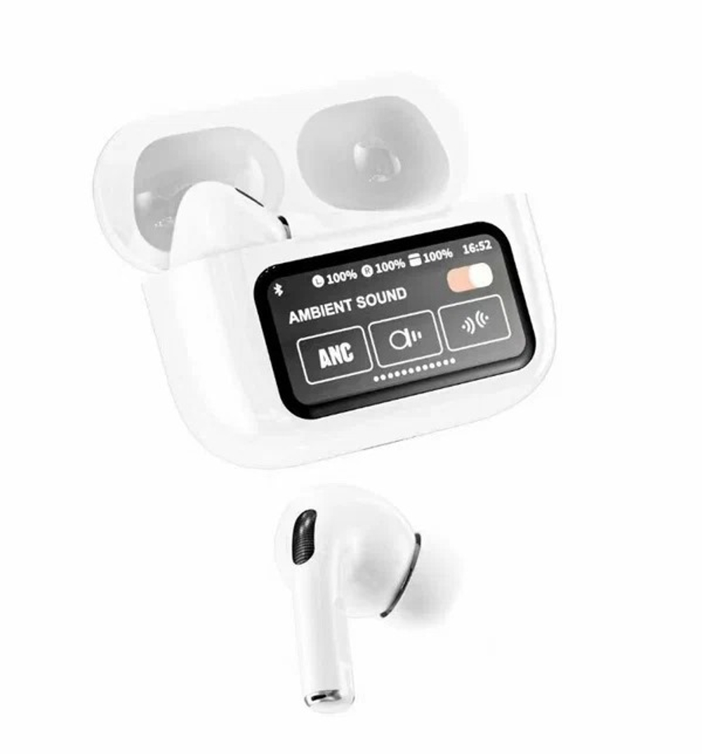 Беспроводные наушники W&O Pods 2 с Экраном белые 2314320