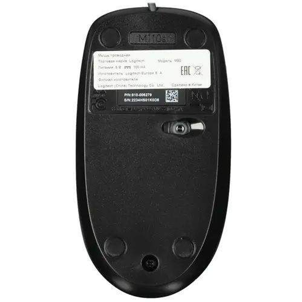 Проводная мышь Logitech M110 черный (910-005502)