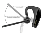 Беспроводная Bluetooth гарнитура Taymlux К10 черная с шумоподавлением