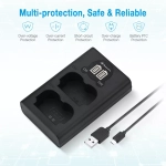 Аккумулятор Powerextra NP-W235, 2 шт + зарядное устройство FJ-W235USB-B
