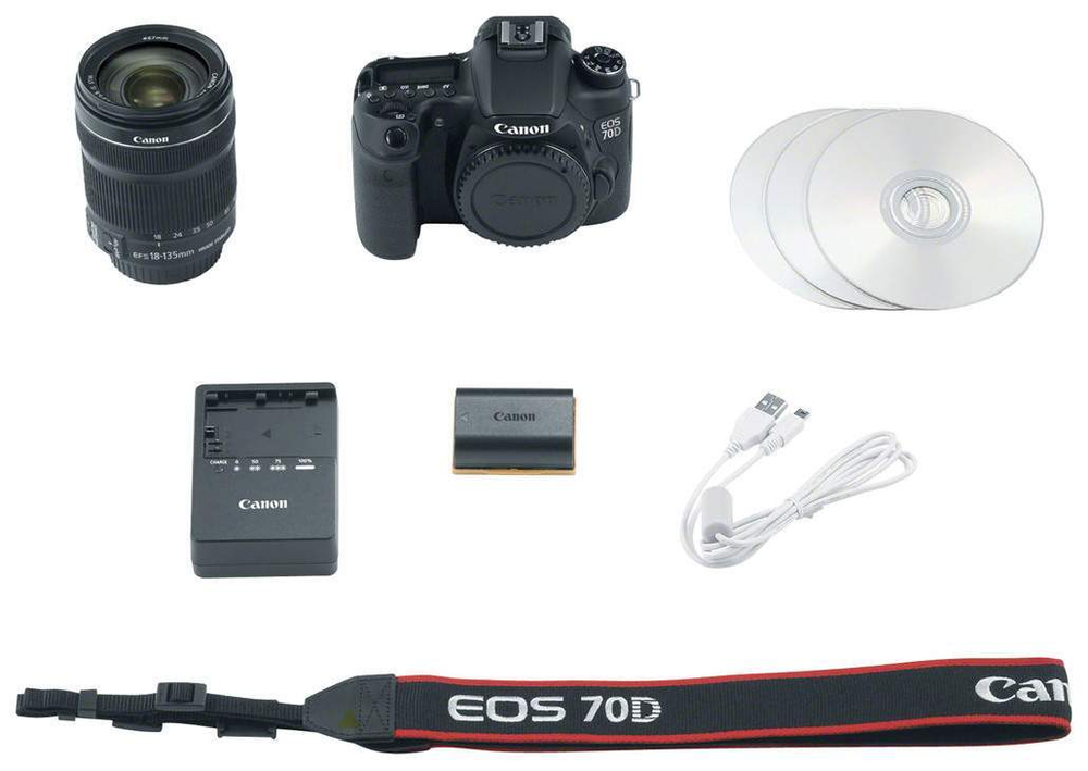 Фотоаппарат зеркальный Canon EOS 70D 18-135mm IS STM Black