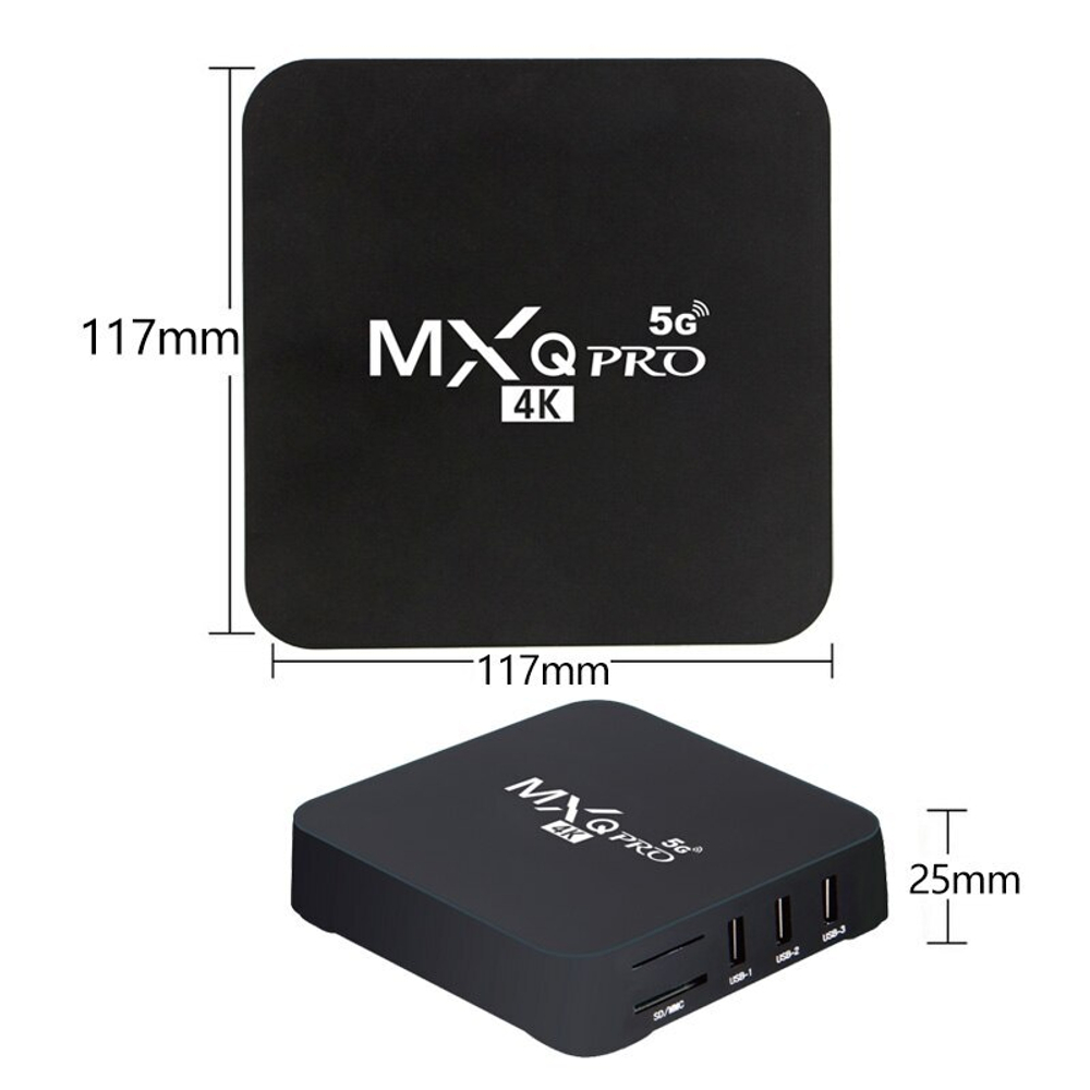 Смарт приставка MXQ Pro 4K 5G 64GB 512GB (Черный)