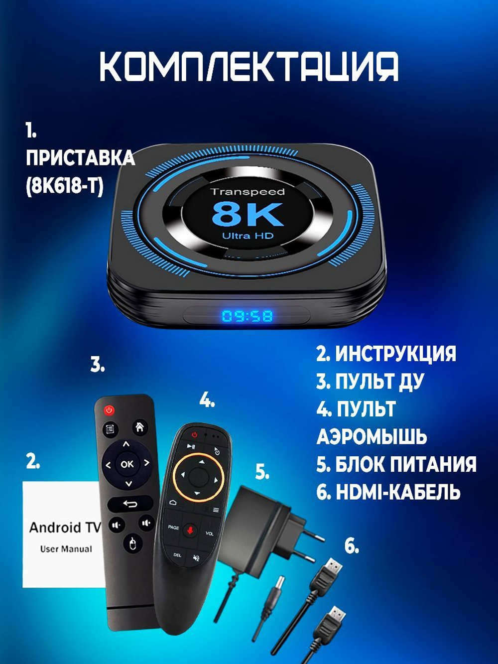 Смарт-приставка Transpeed 8K618-T 4/32