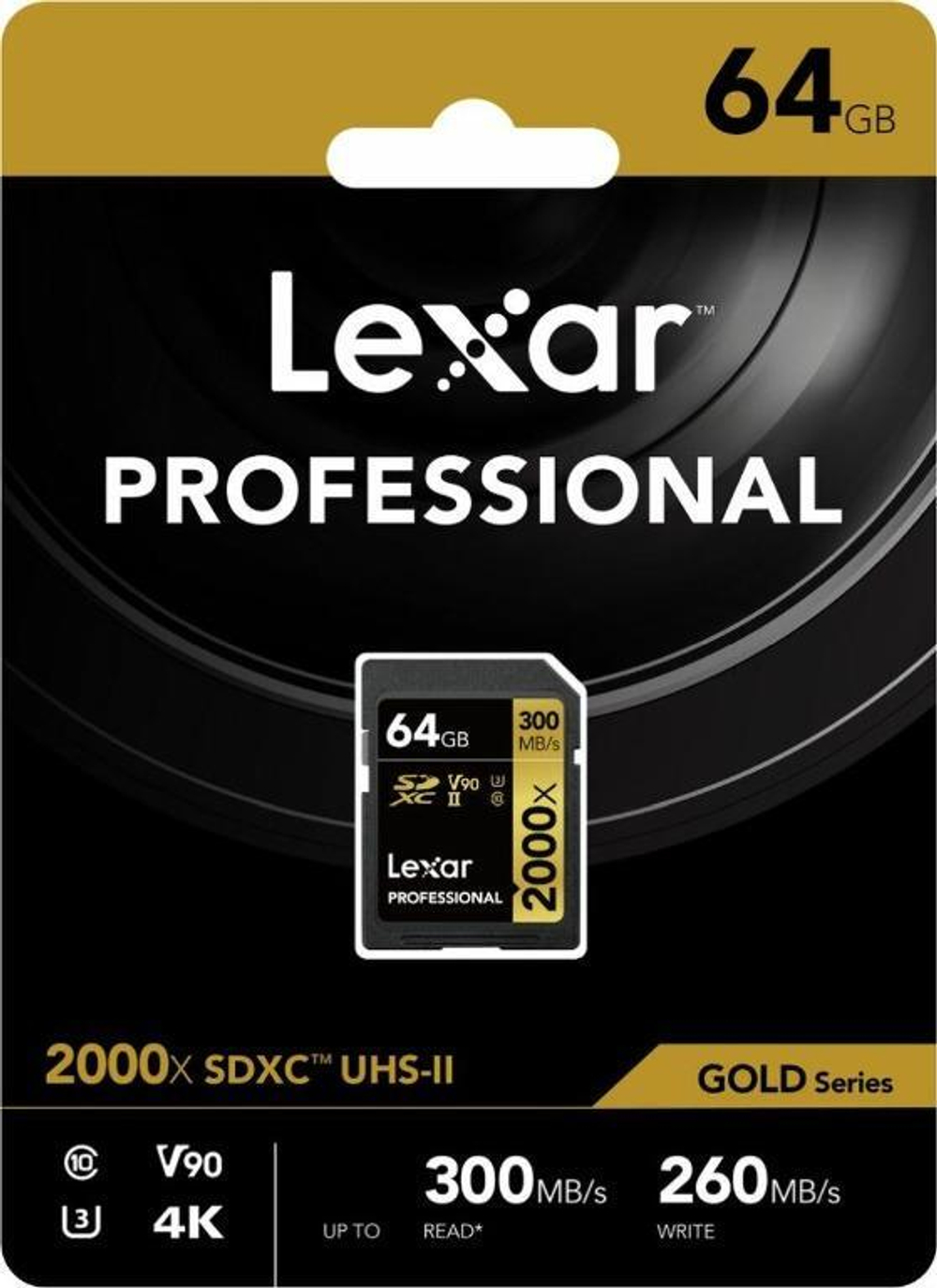 Карта памяти LEXAR Professional 2000x SDXC UHS-2 U3 V90 64 ГБ